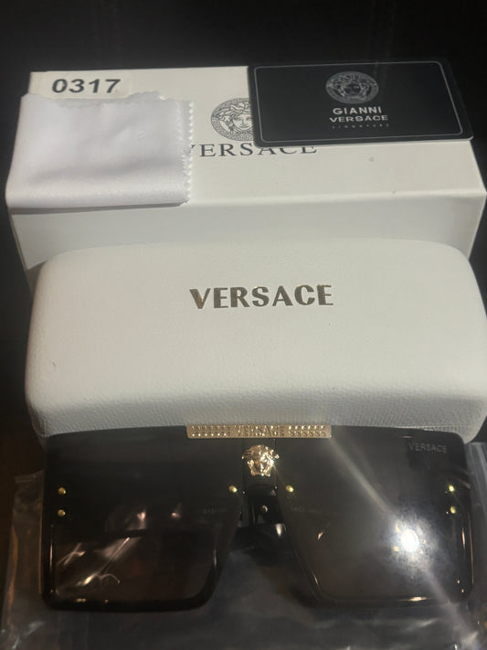 ✨Luxury Inspired Versace Shield Sunglasses | Gold Medusa Emblem 🖤👑✨ #0335