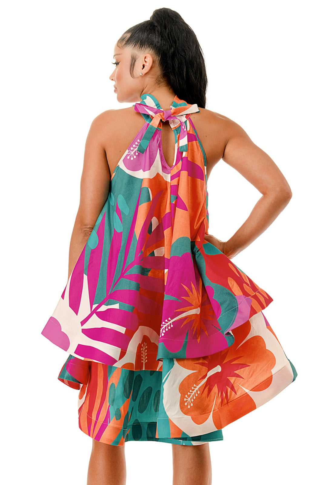 ✨Halter Neck Sleeveless Ruffle Dress🎀