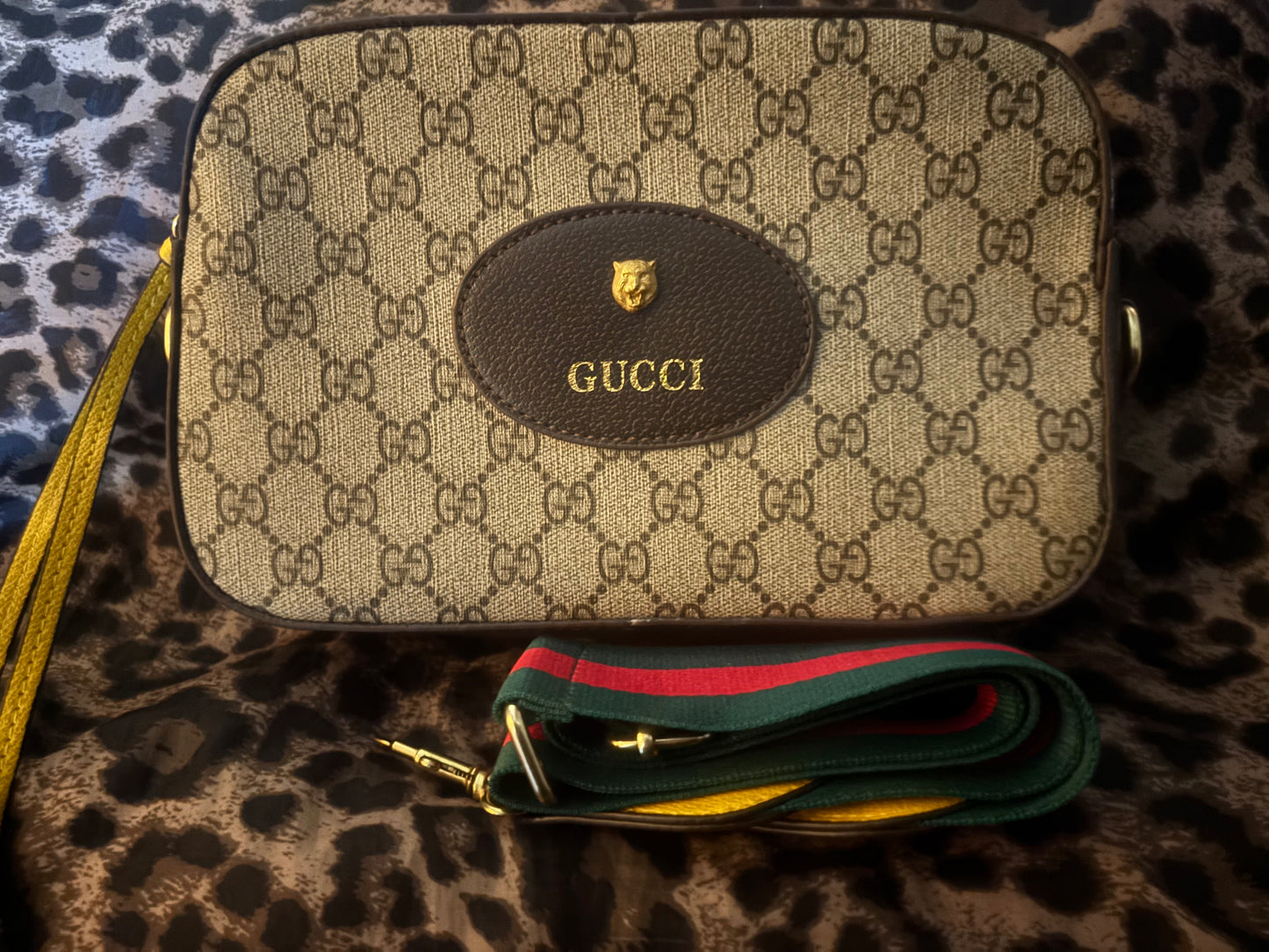 💸 Beige & Ebony Monogram Canvas Messenger Bag ✨