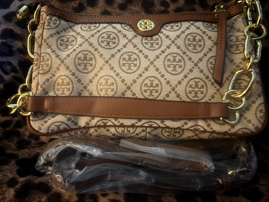 💸 Hazelnut Monogram Jacquard Structured Shoulder Bag ✨