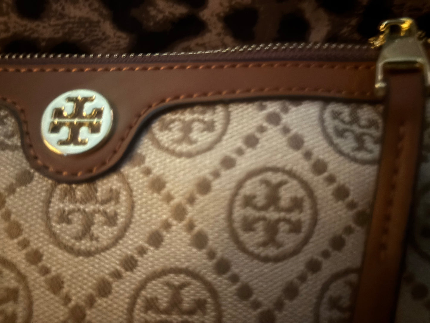 💸 Hazelnut Monogram Jacquard Structured Shoulder Bag ✨