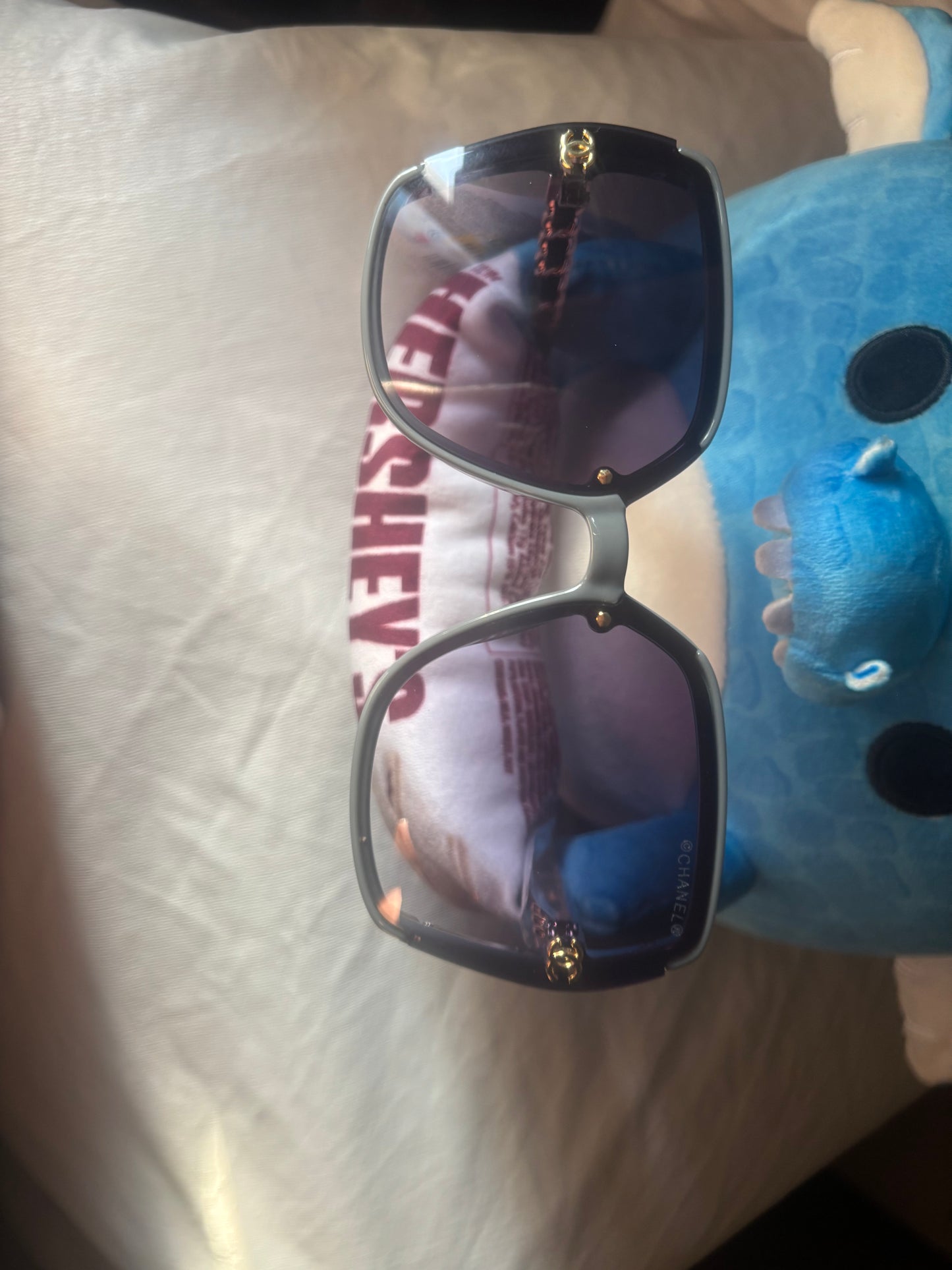 🕶️✨ Luxury Inspired Chain-Link Grey/Black 🖤💎🩶Fashion Sunglasses ✨