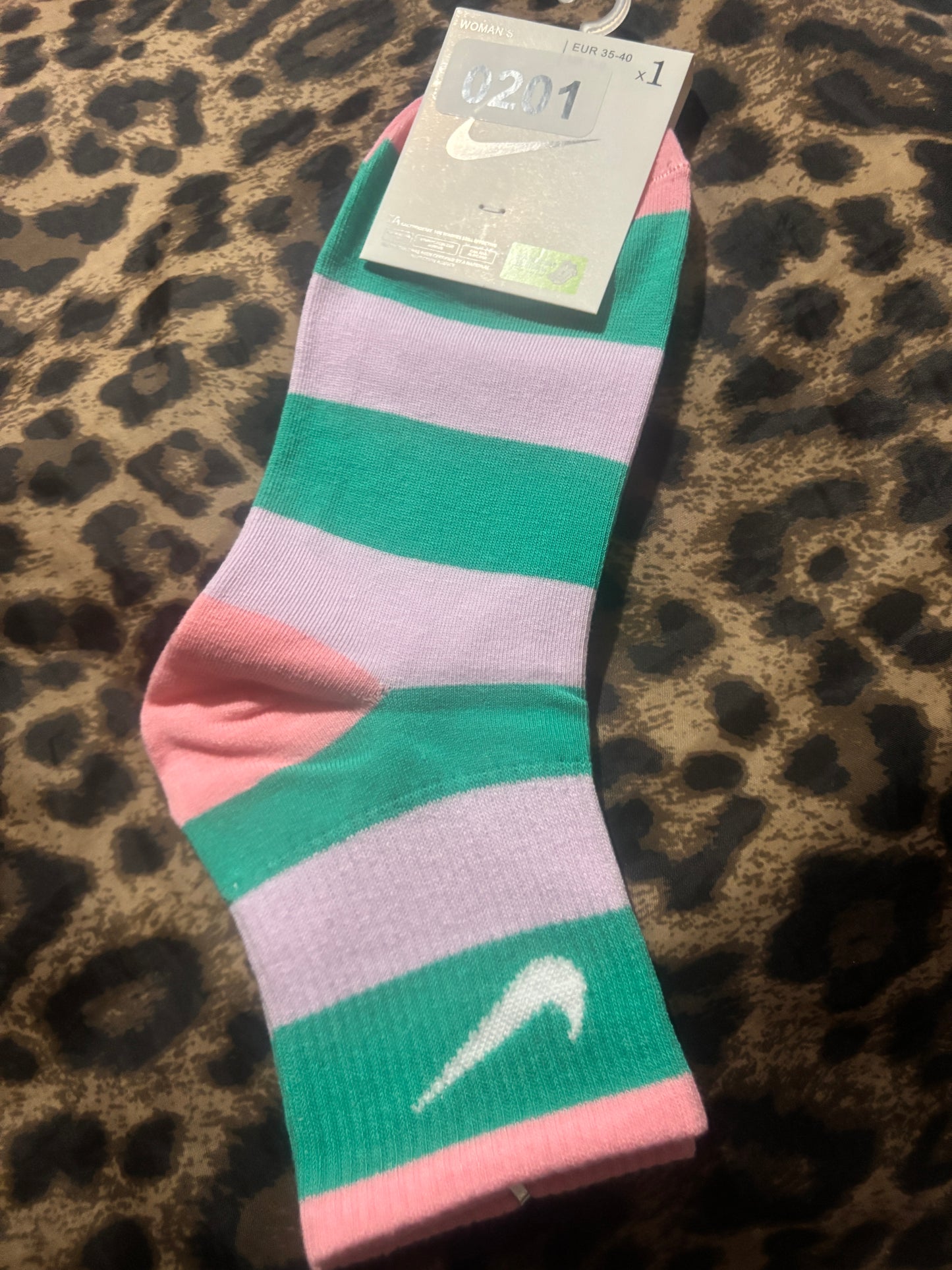 Multicolor Pastel Stripe Crew Socks — Items #0187 #0188 #0189 #0201 #0205