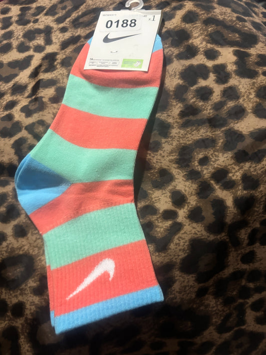 Multicolor Pastel Stripe Crew Socks — Items #0187 #0188 #0189 #0201 #0205