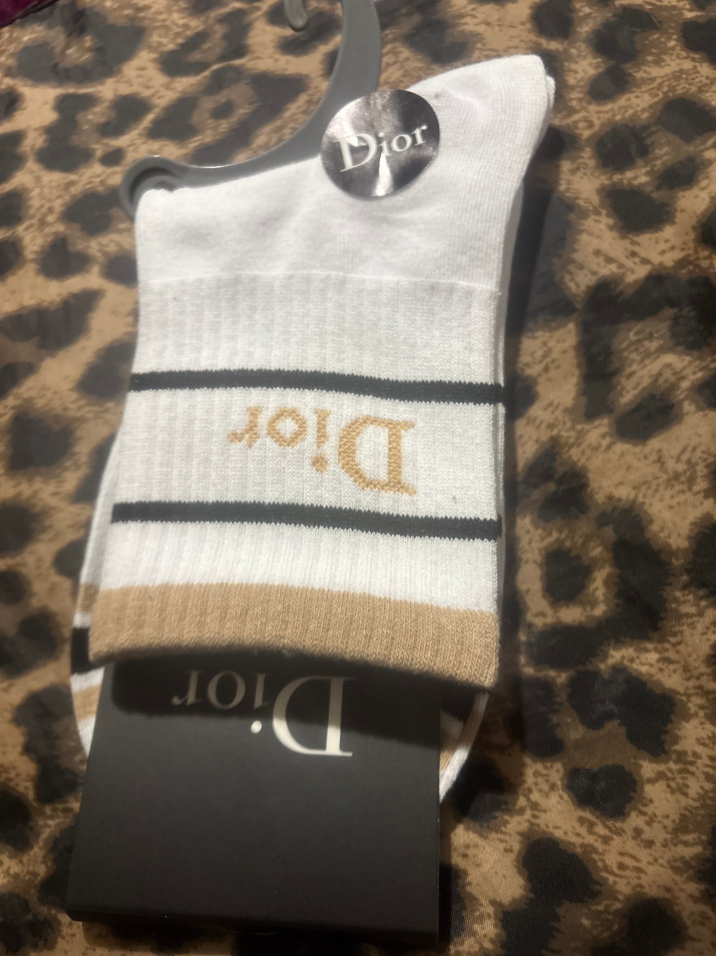Luxury Signature Knit Stripe Crew Socks — Items #0195 #0193 #0196 #0204 #0194