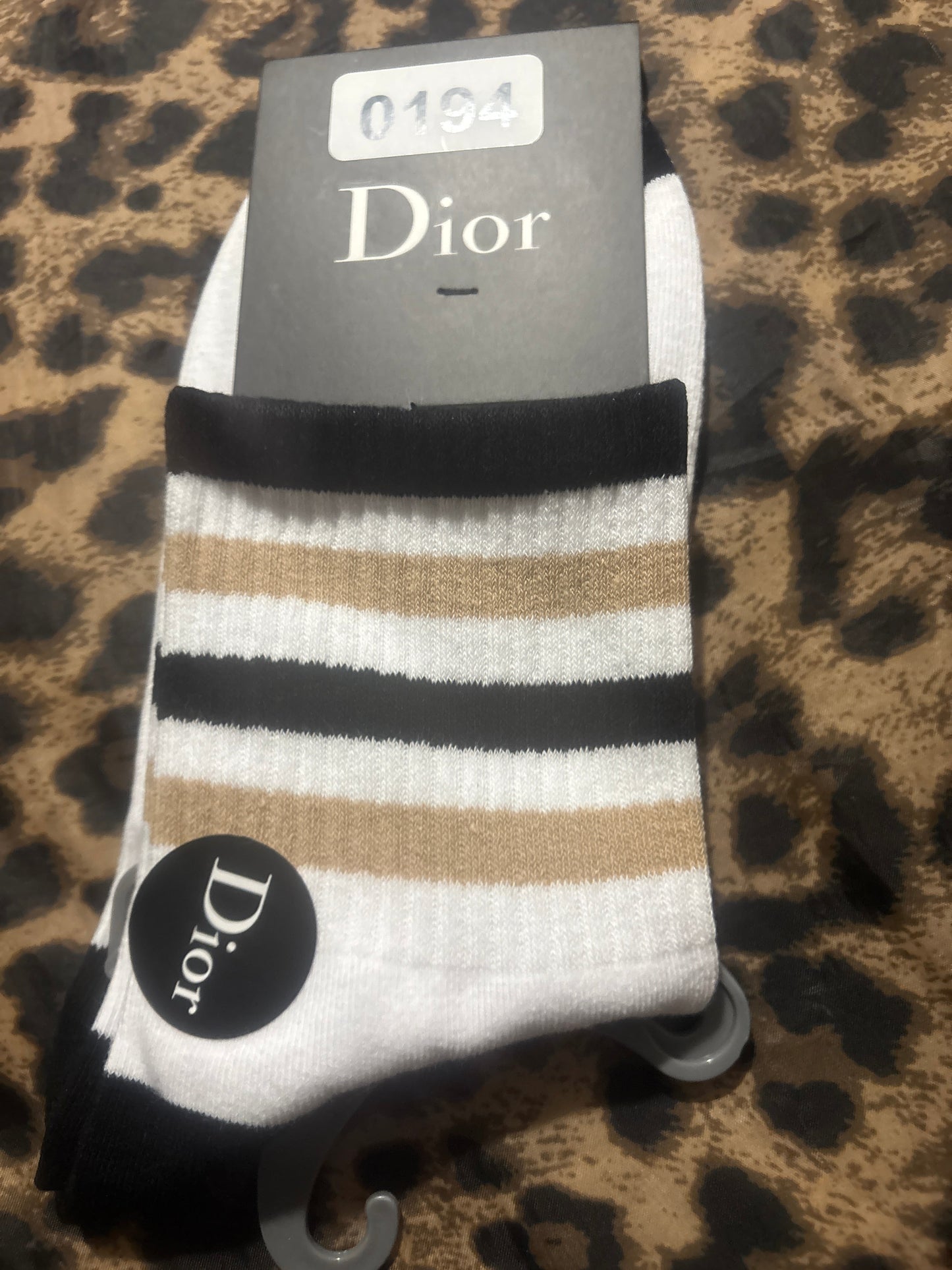 Luxury Signature Knit Stripe Crew Socks — Items #0195 #0193 #0196 #0204 #0194