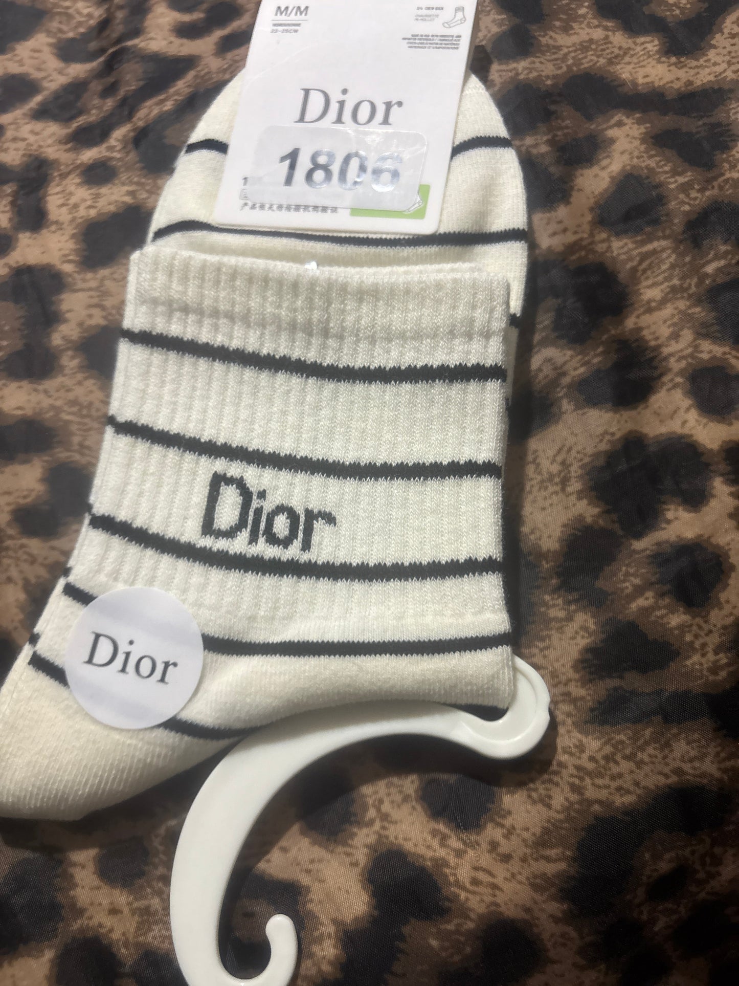 Luxury Embroidered Signature Stripe Crew Socks — Items #1811 & #1806 I’ll