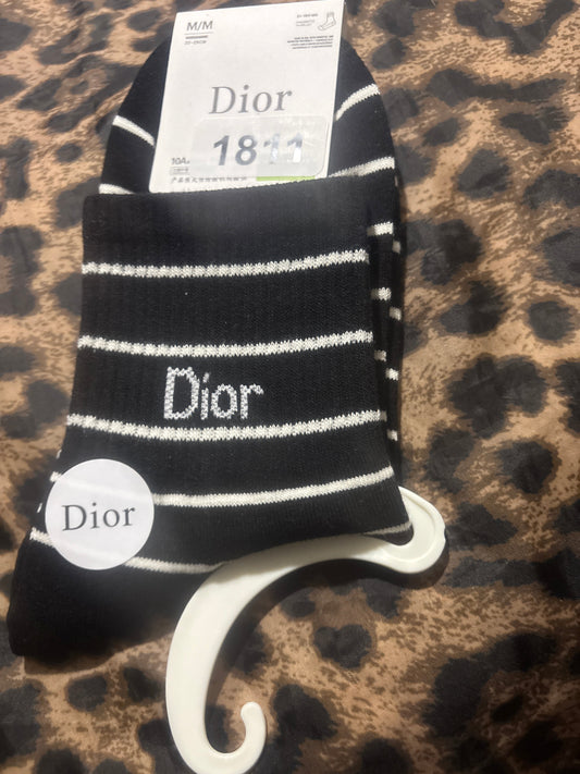 Luxury Embroidered Signature Stripe Crew Socks — Items #1811 & #1806 I’ll