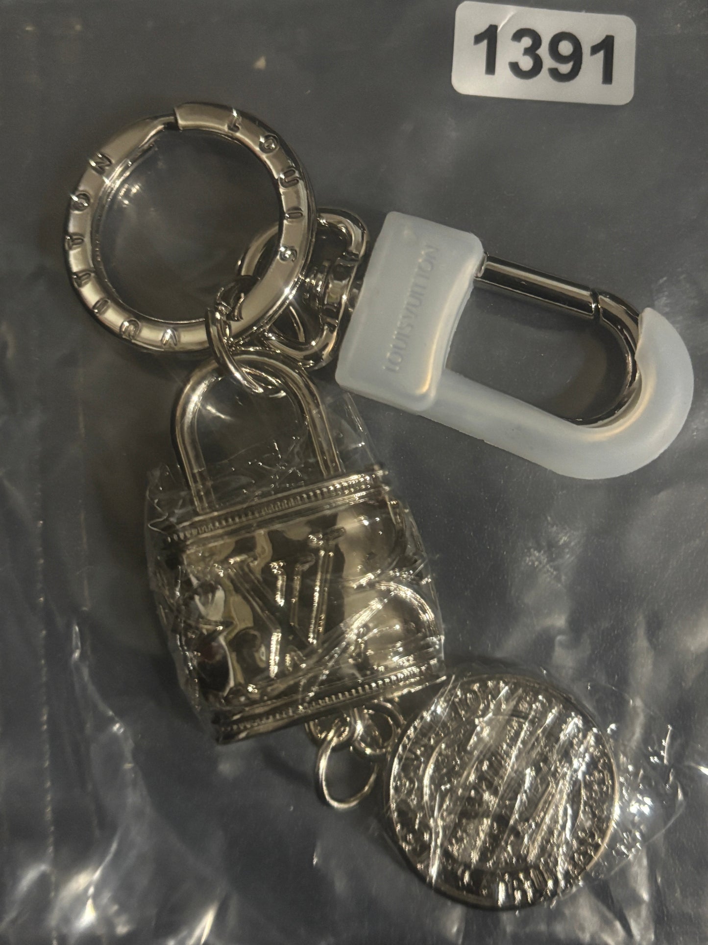 ✨ Luxury Monogram Lock & Charm Keychain — Gold & Silver — Items #1384-#1494