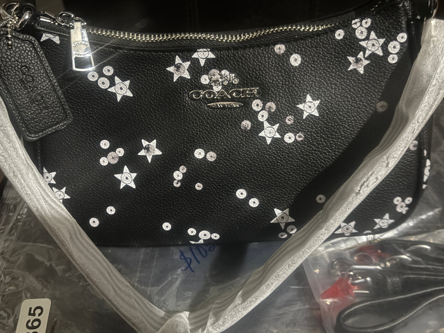 Black Star Sequin Crossbody Bag Silver Hardware 🖤⭐ #1865