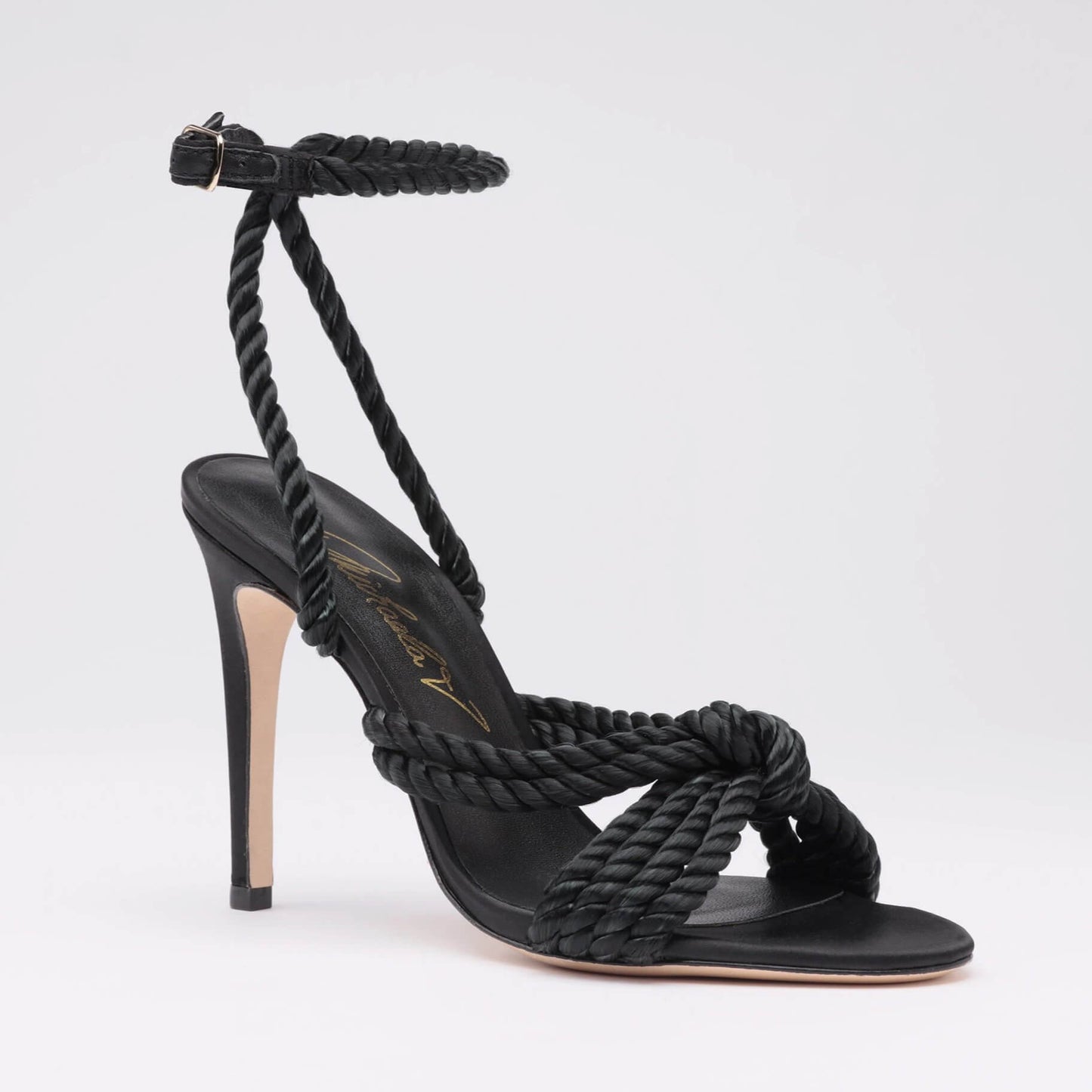 ✨Michaela V Selene Black Satin Heels🎀
