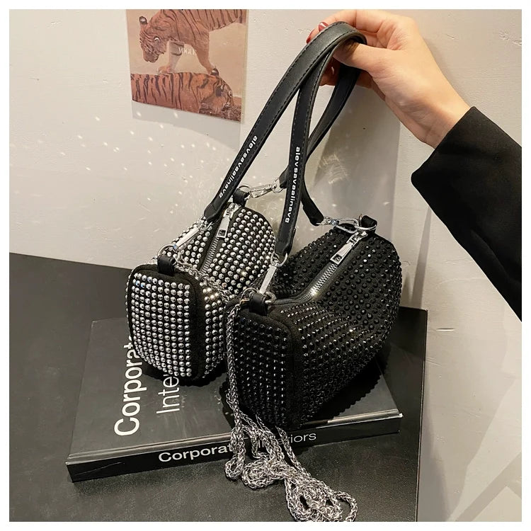 ✨Fancy Rhinestone Bag | New Arrival Tide Fashion Underarm Bag & Full Diamond Crystal Handbag (Female Summer Crossbody)