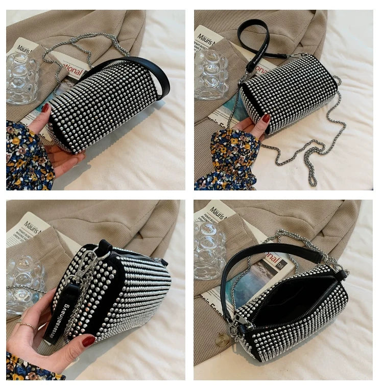 ✨Fancy Rhinestone Bag | New Arrival Tide Fashion Underarm Bag & Full Diamond Crystal Handbag (Female Summer Crossbody)