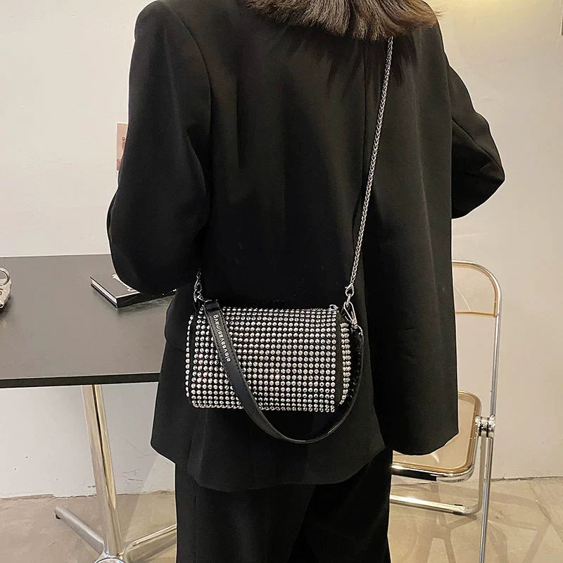 ✨Fancy Rhinestone Bag | New Arrival Tide Fashion Underarm Bag & Full Diamond Crystal Handbag (Female Summer Crossbody)
