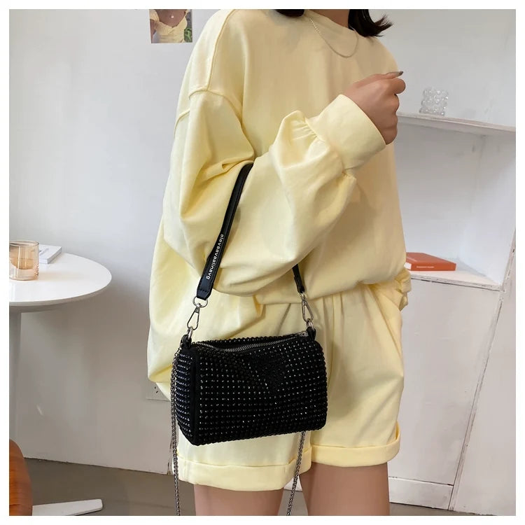 ✨Fancy Rhinestone Bag | New Arrival Tide Fashion Underarm Bag & Full Diamond Crystal Handbag (Female Summer Crossbody)