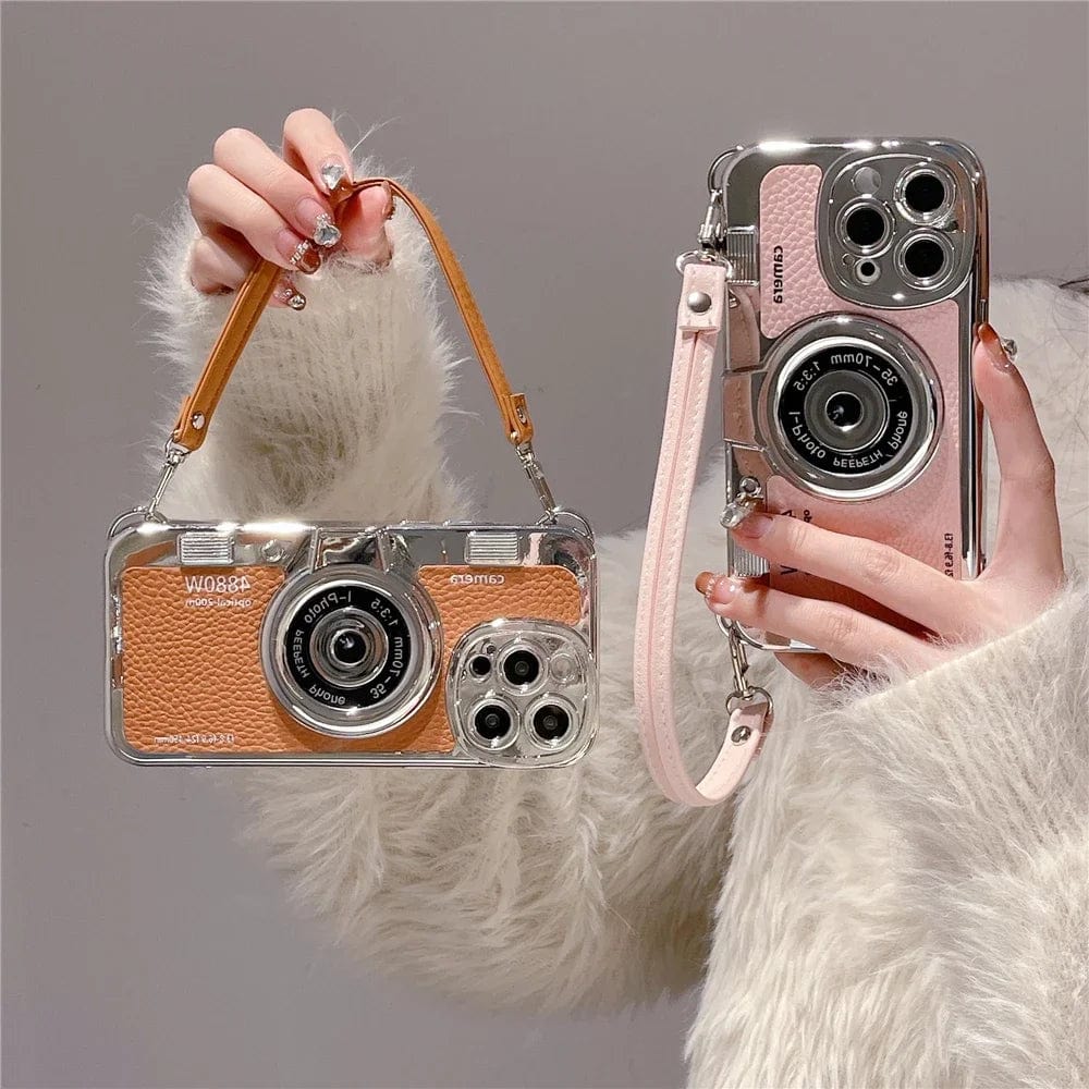 🎀Luxury Retro Stereo Camera Lanyard iPhone Case✨