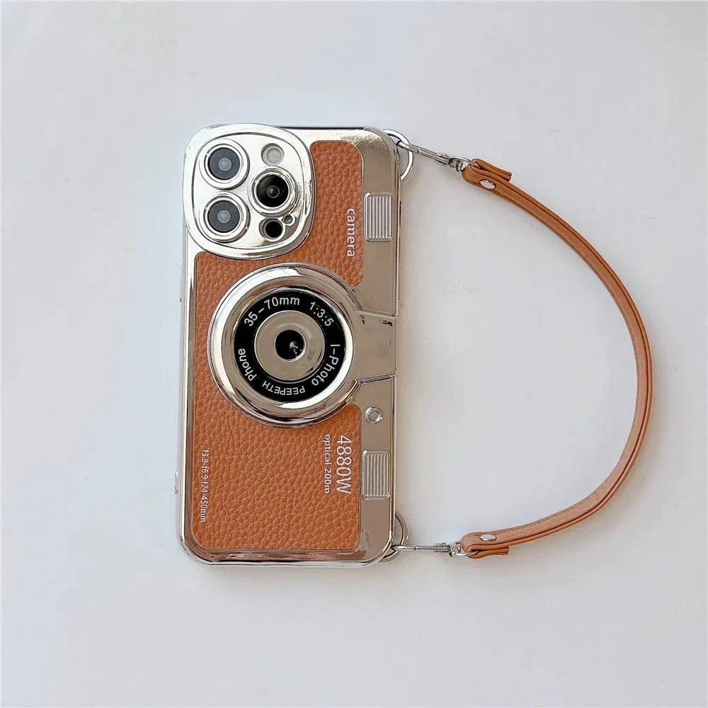 🎀Luxury Retro Stereo Camera Lanyard iPhone Case✨