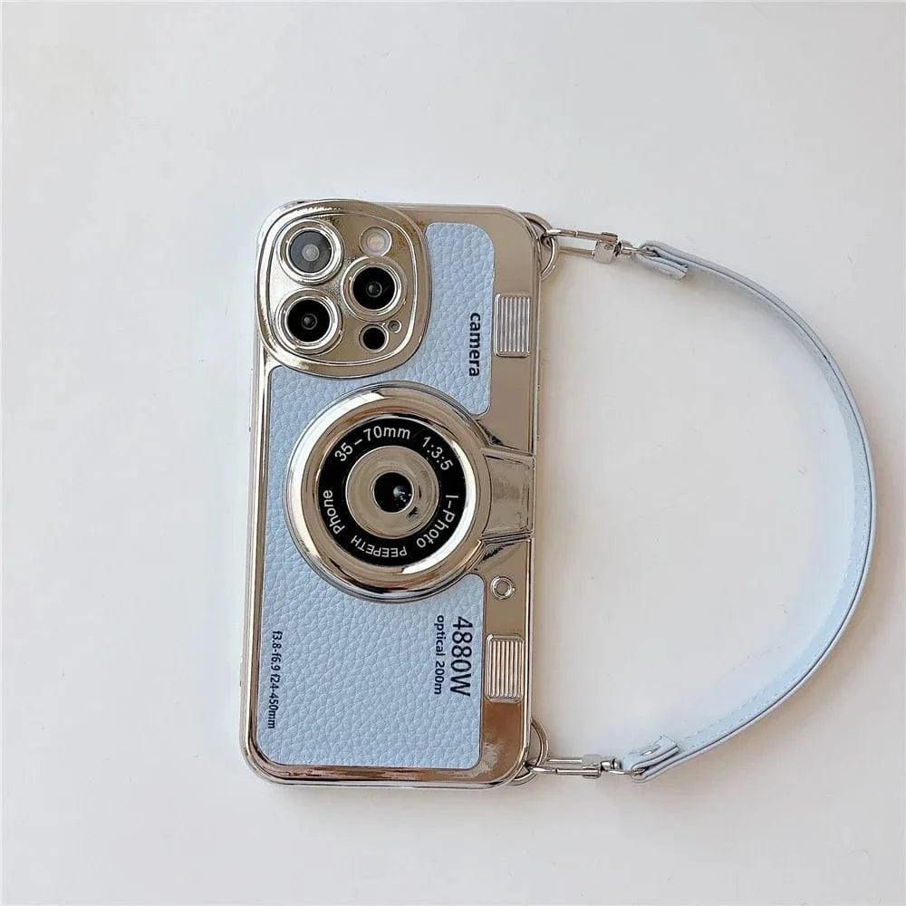 🎀Luxury Retro Stereo Camera Lanyard iPhone Case✨
