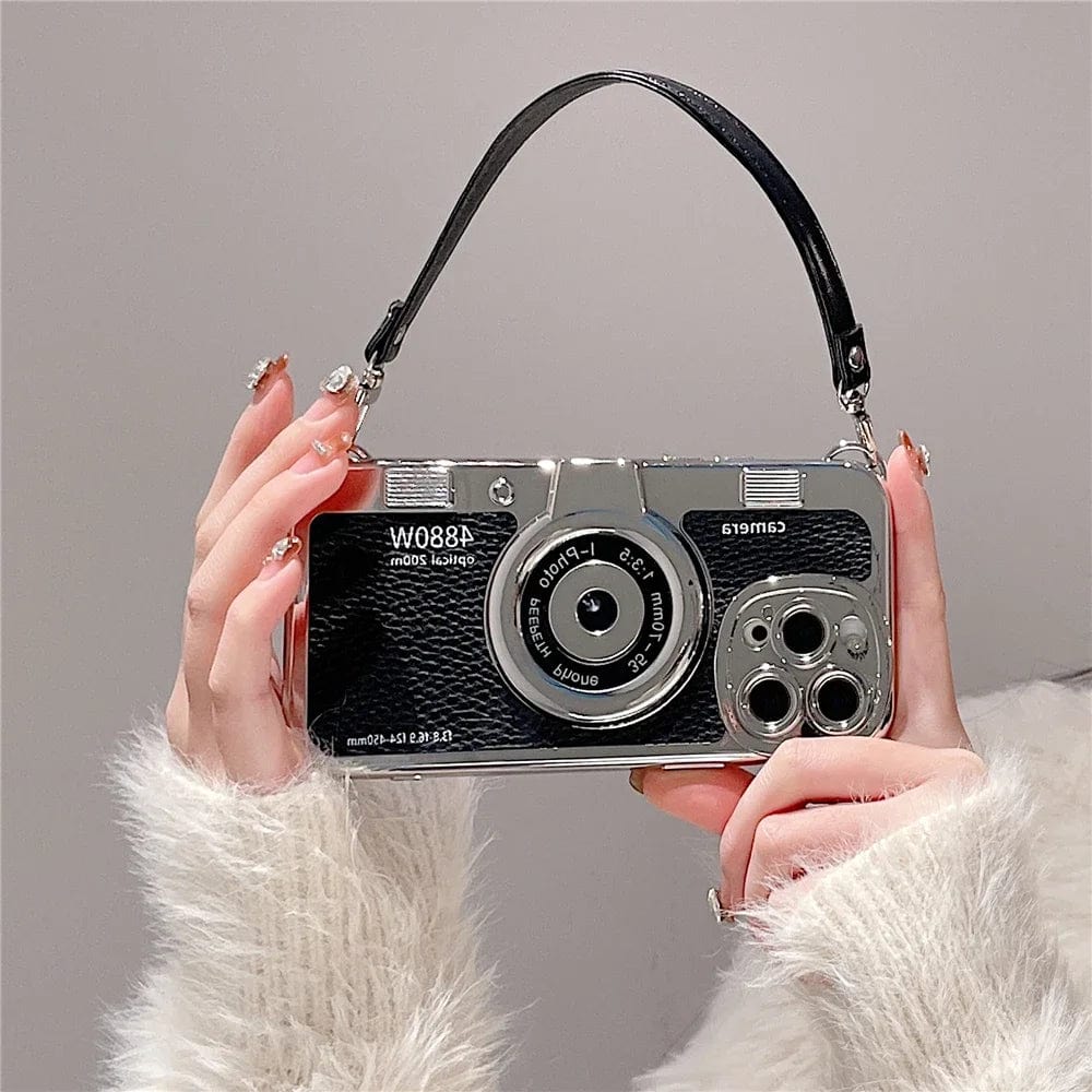 🎀Luxury Retro Stereo Camera Lanyard iPhone Case✨