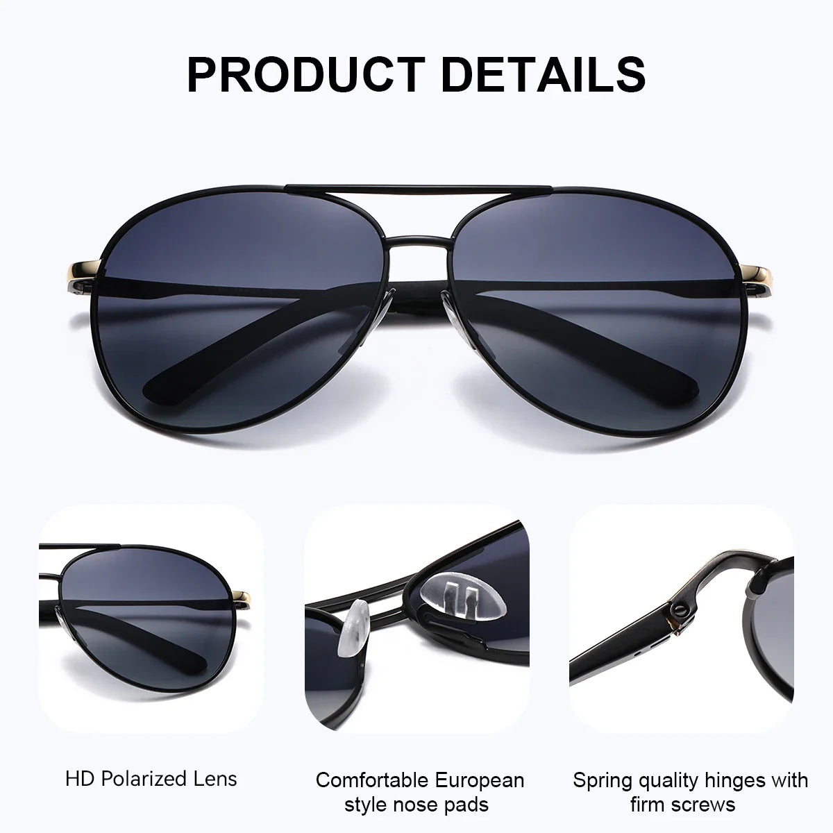BARCUR Women's Polarized Sunglasses 🕶️✨ UV400 Blue Gradient Mirror Lenses Metal Frame