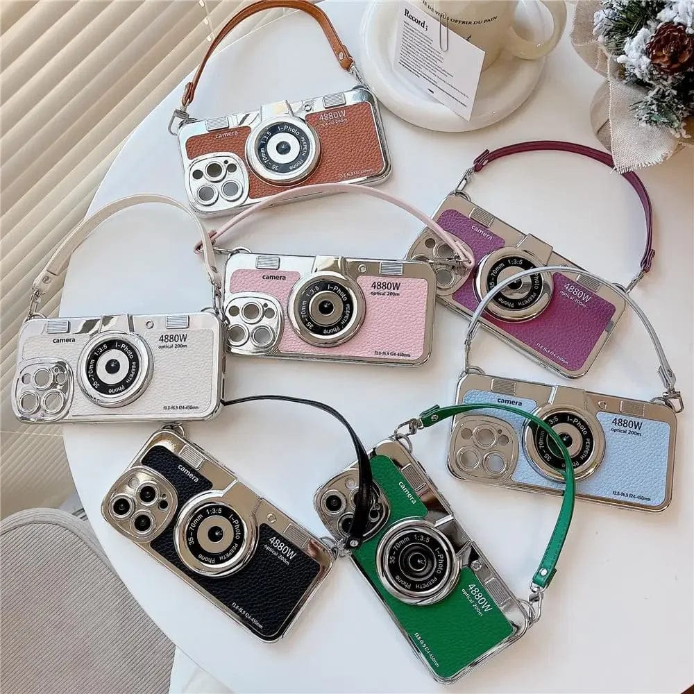 🎀Luxury Retro Stereo Camera Lanyard iPhone Case✨