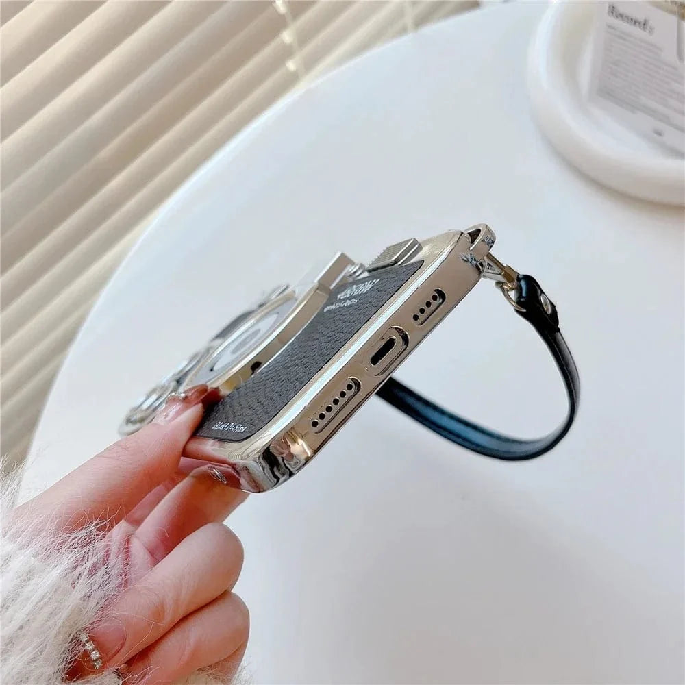 🎀Luxury Retro Stereo Camera Lanyard iPhone Case✨