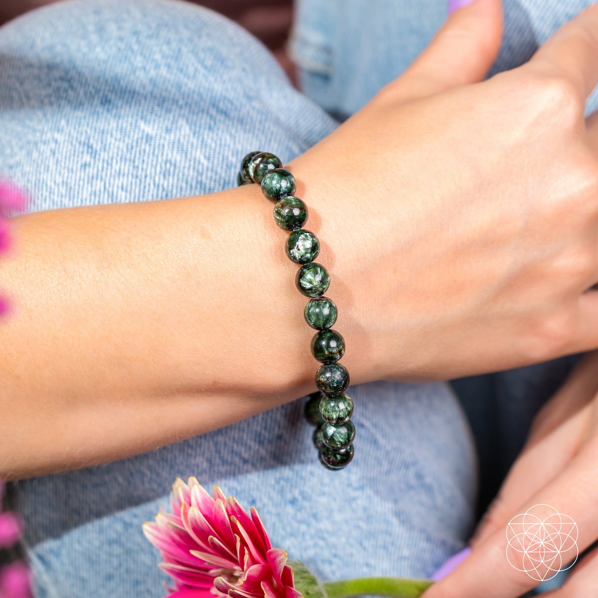 ✨Angel Energy – Rare Seraphinite Bracelet of Transformation🛍️