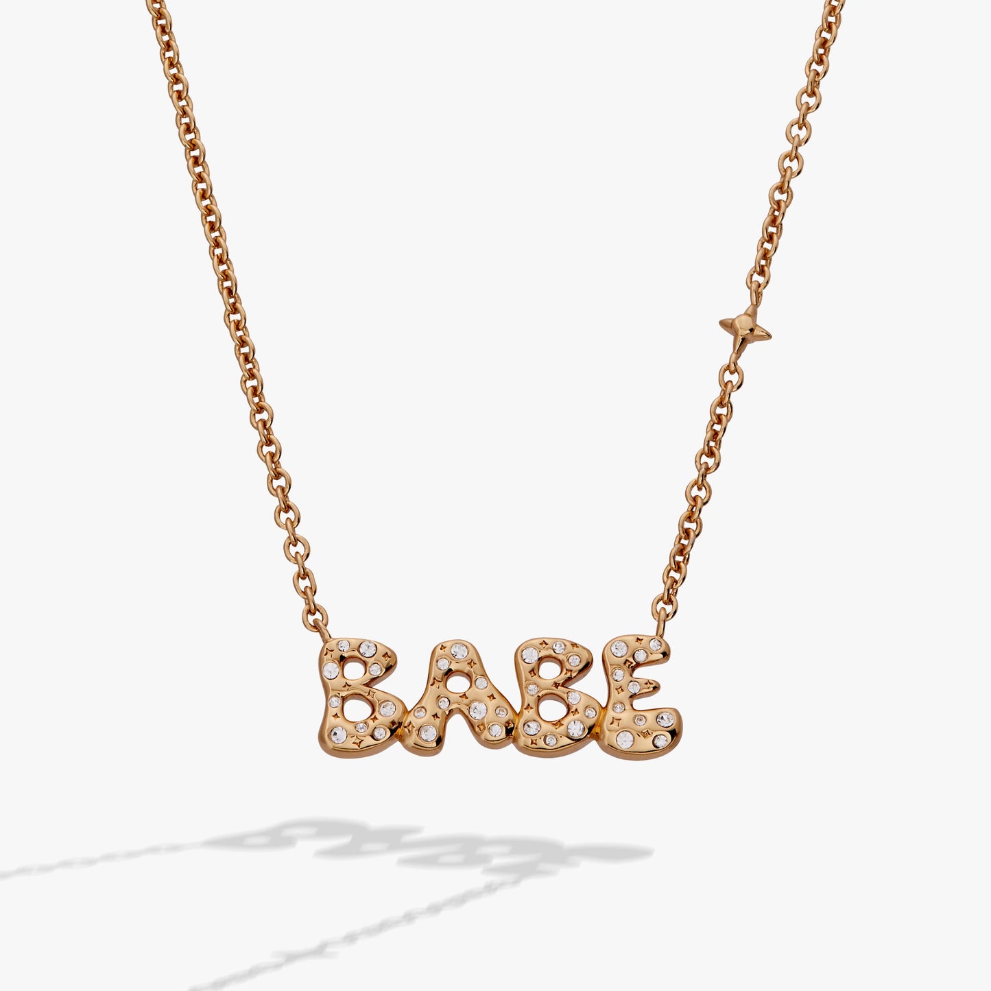 'Babe' Bubble Crystal Pendant Necklace ✨💍🥂 Gold Statement Bridesmaid Necklace | Alex and Ani 💎👑