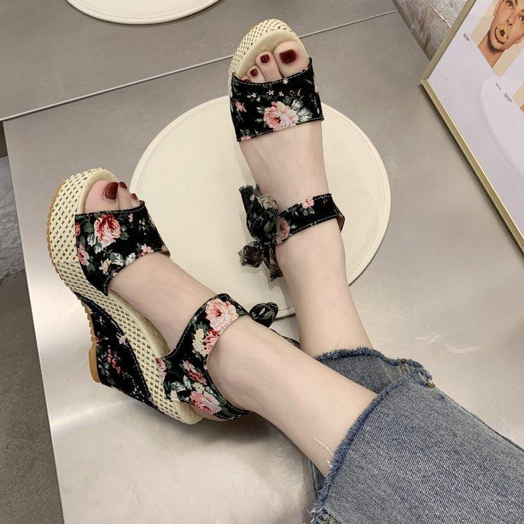 Bowknot Lace-Up Platform Sandals ✨👠🎀 Women's High Heel Ankle Strap Slingback | 6 Colors 🖤💜💙