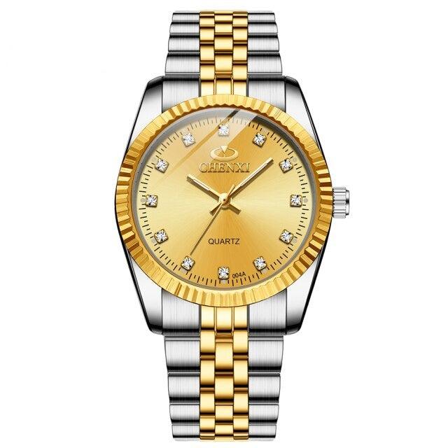 Couples Luxury Quartz Watch Set ⌚✨ His & Hers Waterproof Stainless Steel Luminous | Valentine Gift ❤️🖤