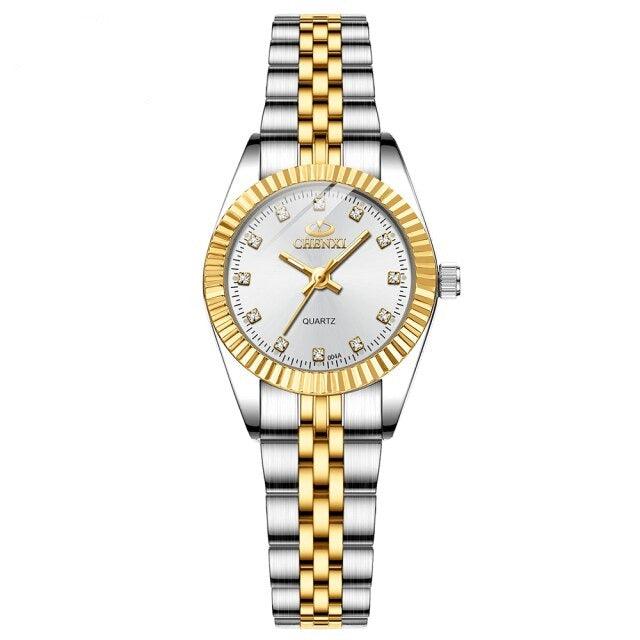 Couples Luxury Quartz Watch Set ⌚✨ His & Hers Waterproof Stainless Steel Luminous | Valentine Gift ❤️🖤