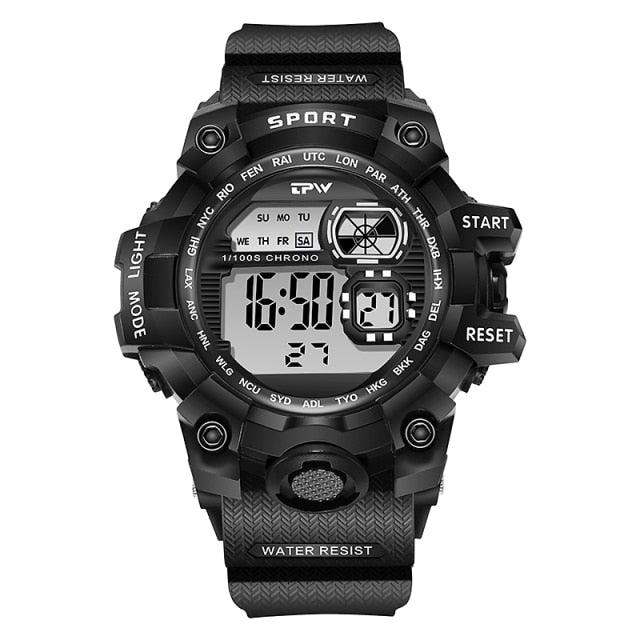 Women's Digital Sport Watch ⌚✨ Transparent Silicone Strap Stopwatch Alarm Dual Time | 5 Colors 🖤❤️🤍