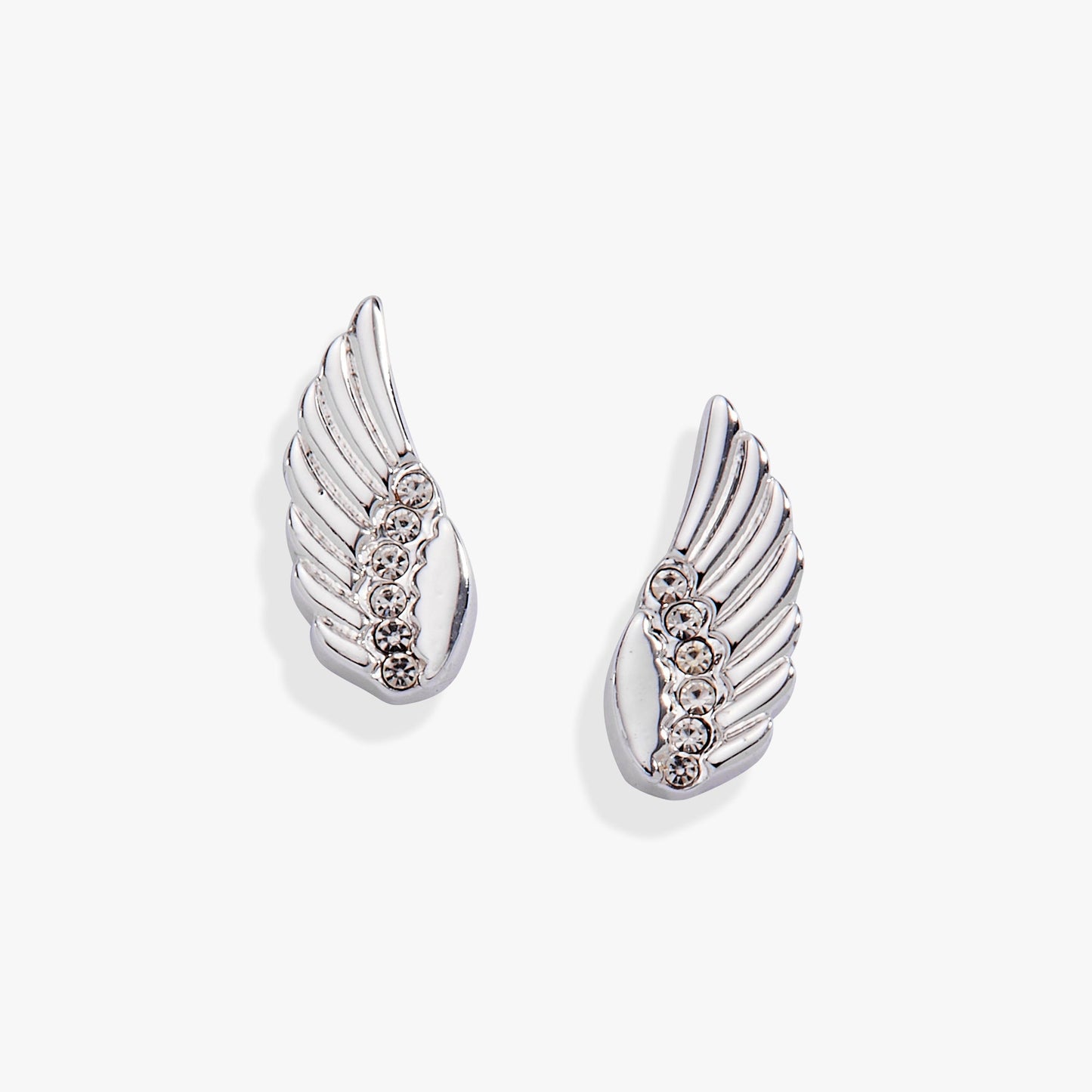 Faith Wing Stud Earrings ✨🪦🤍 Silver Crystal Pave Angel Wing Studs | Alex and Ani 💎👑