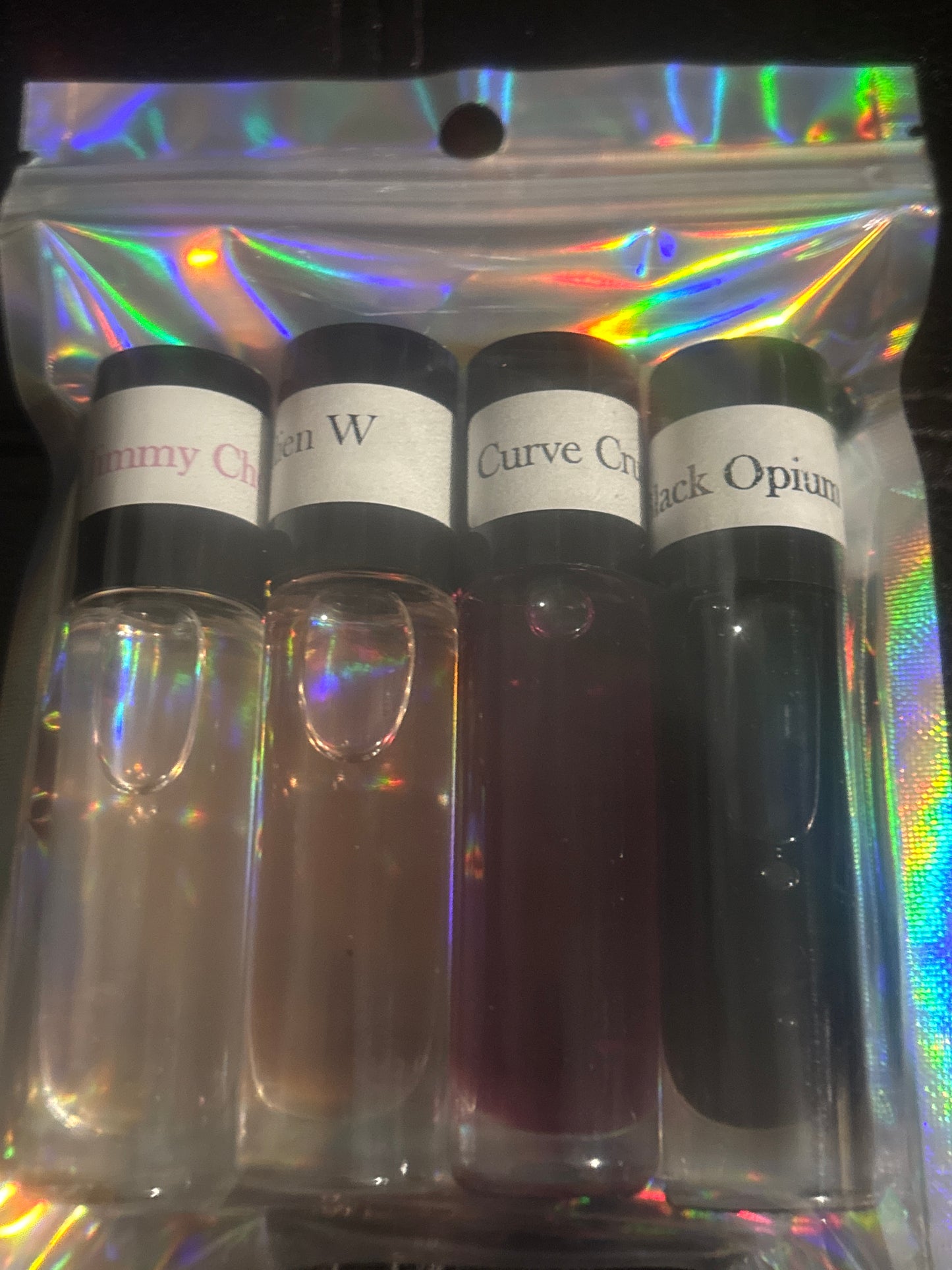 💖✨ Roll-On Body Oil Variety 4-Pack — Jimmy Choo, Alien W, Curve Crush & Black Opium — Item #1983