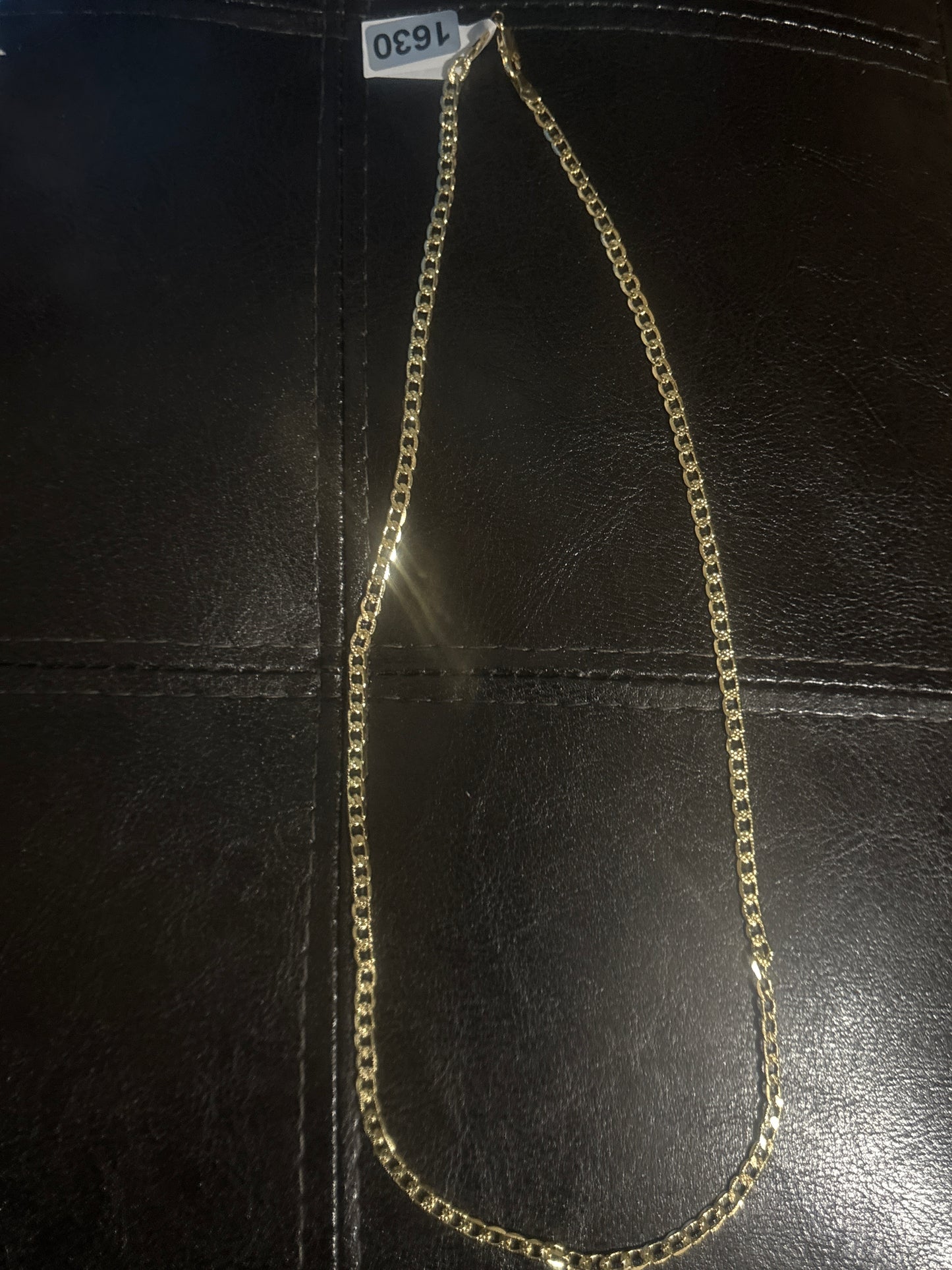 ✨ Gold Plated Cuban Curb Link Chain Necklace 18" — Item #1630