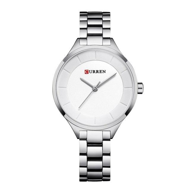Women's Luxury Thin Quartz Watch ⌚✨ Stainless Steel Waterproof | 7 Colors 🌹🖤💛