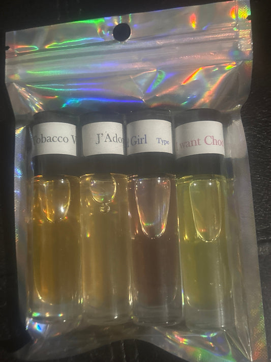 🌟✨ Premium Designer-Inspired Roll-On Fragrance Oil Set — 4 Scents — Item #1938