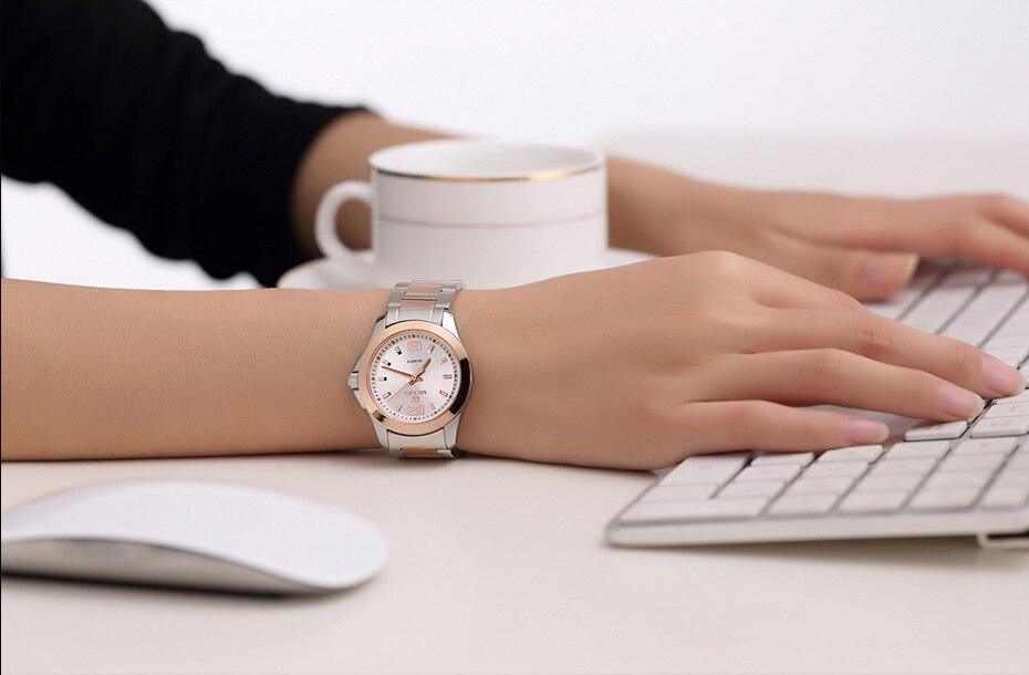 Women's Luxury Elegant Modern Watch ⌚✨ Waterproof Analog Quartz Stainless Steel | Silver, Gold & Rose 🤍🖤