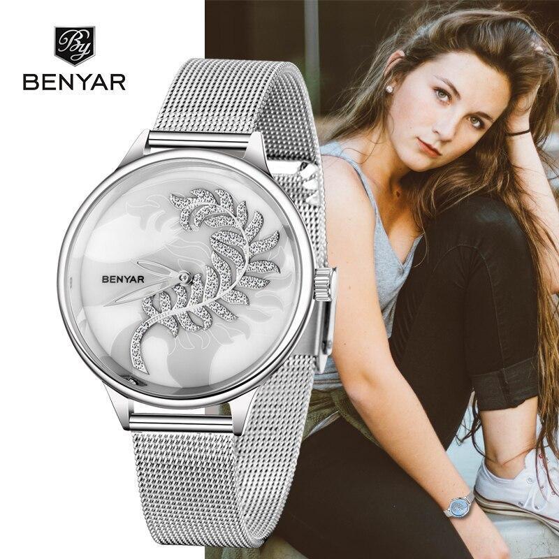 Women's Luxury Minimalist Round Watch ⌚✨ Analog Quartz Stainless Steel Mesh | 7 Colors 💙🤍🪨