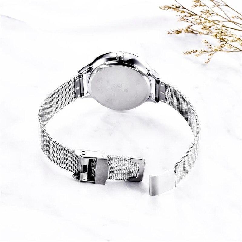 Women's Luxury Minimalist Round Watch ⌚✨ Analog Quartz Stainless Steel Mesh | 7 Colors 💙🤍🪨