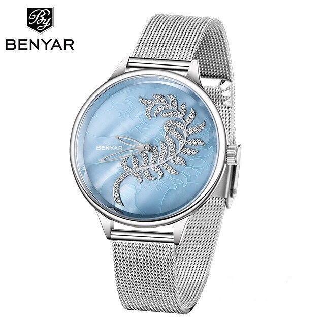 Women's Luxury Minimalist Round Watch ⌚✨ Analog Quartz Stainless Steel Mesh | 7 Colors 💙🤍🪨