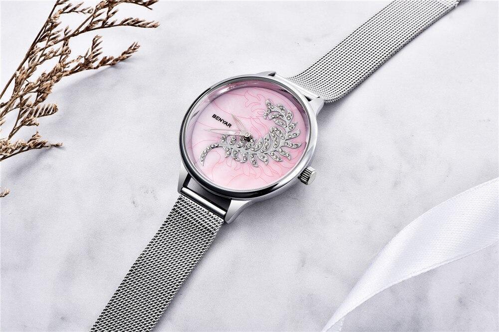 Women's Luxury Minimalist Round Watch ⌚✨ Analog Quartz Stainless Steel Mesh | 7 Colors 💙🤍🪨