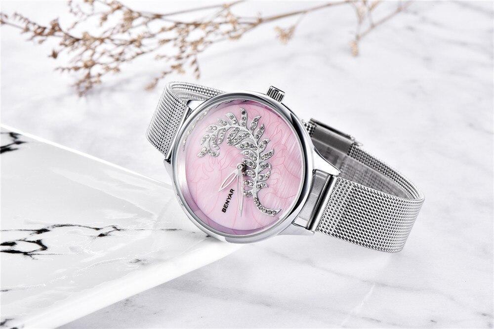 Women's Luxury Minimalist Round Watch ⌚✨ Analog Quartz Stainless Steel Mesh | 7 Colors 💙🤍🪨