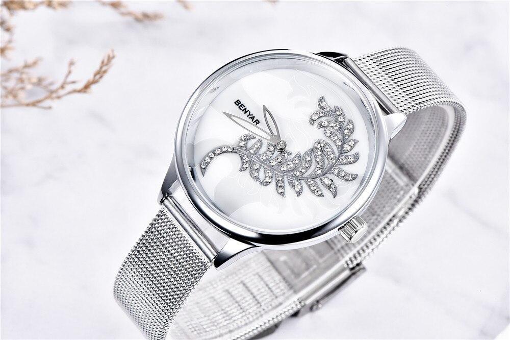 Women's Luxury Minimalist Round Watch ⌚✨ Analog Quartz Stainless Steel Mesh | 7 Colors 💙🤍🪨
