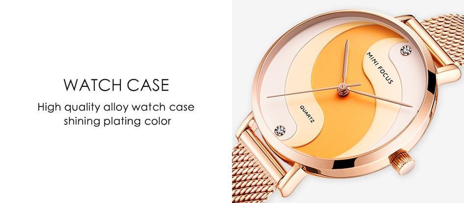 Women's Ultra Thin Rose Gold Watch ⌚✨ Analog Quartz Waterproof Elegant Round | 5 Colors 🌹🖤💙