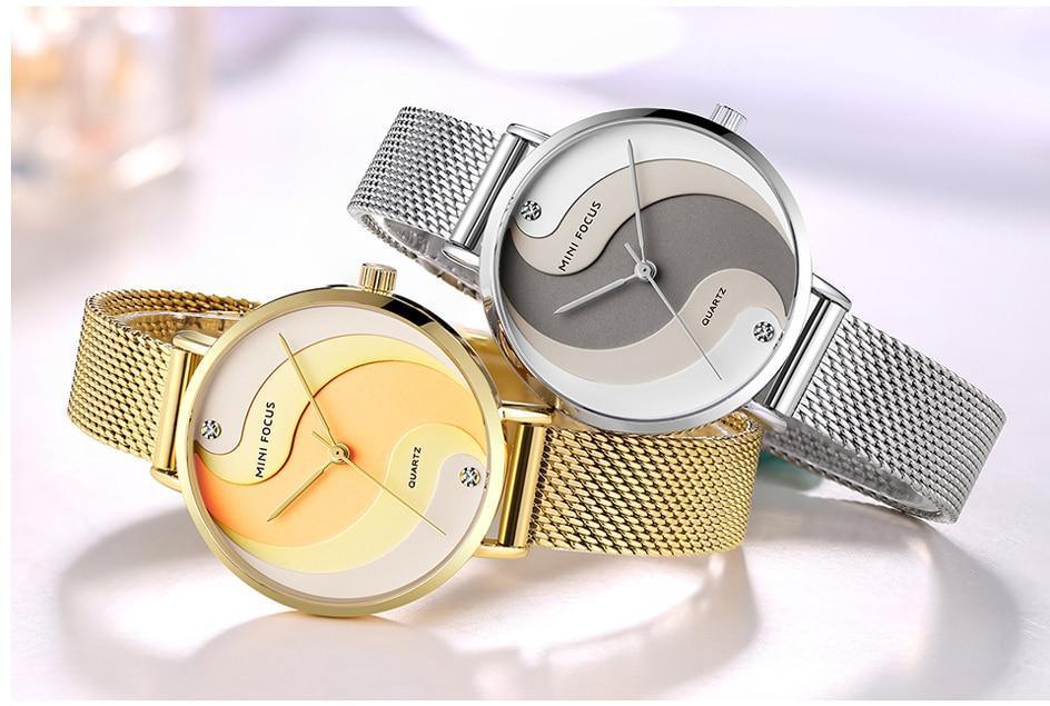 Women's Ultra Thin Rose Gold Watch ⌚✨ Analog Quartz Waterproof Elegant Round | 5 Colors 🌹🖤💙