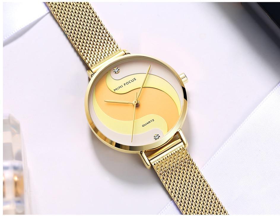 Women's Ultra Thin Rose Gold Watch ⌚✨ Analog Quartz Waterproof Elegant Round | 5 Colors 🌹🖤💙