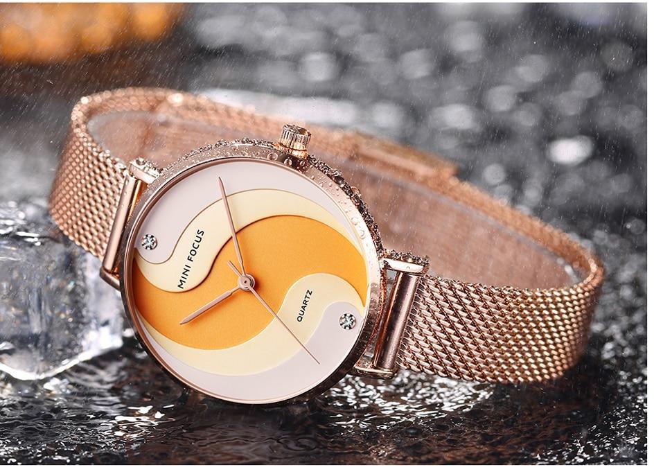 Women's Ultra Thin Rose Gold Watch ⌚✨ Analog Quartz Waterproof Elegant Round | 5 Colors 🌹🖤💙