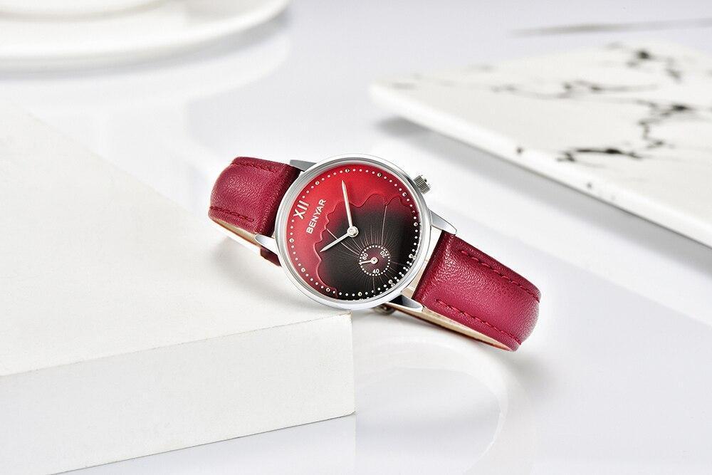 Women's Luxury Round Analog Quartz Watch ⌚✨ Waterproof Casual Wristwatch | 6 Colors 🤍💙🖤