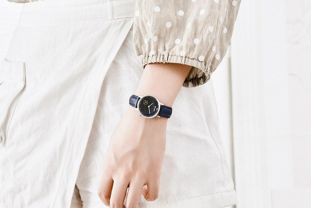 Women's Luxury Round Analog Quartz Watch ⌚✨ Waterproof Casual Wristwatch | 6 Colors 🤍💙🖤